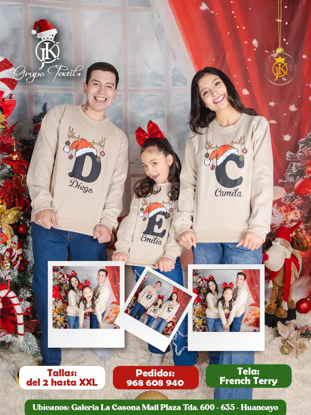 POLERAS NAVIDEÑAS CUELLO REDONDO